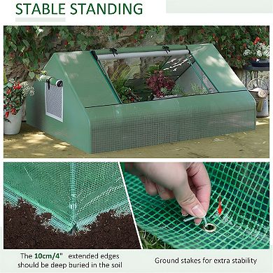 Durable Mini Greenhouse with Two Roll-Up Windows