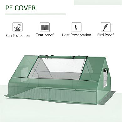 Durable Mini Greenhouse with Two Roll-Up Windows