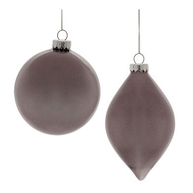 Traditional Chic Glass Ball Ornaments Set of 6 with Delicate Silver String Hangers