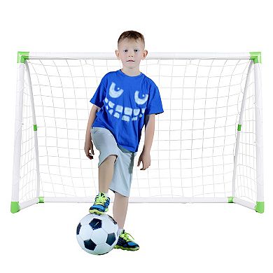 Stylish Soccer Goal Training Set with Net Buckles Ground Nail Football Sports