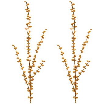 Set of 2 Ilex Berry Sprays, 29" High for Plastic Christmas Decorations