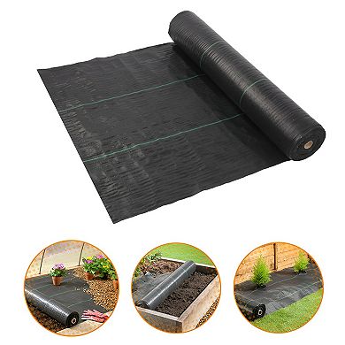 4x100ft Black Weeding Cloth - Foldable Polyethylene Weed Barrier Fabric for Garden