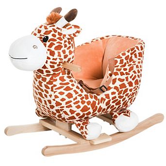 Interactive Brown Baby Rocking Horse with Sound Features