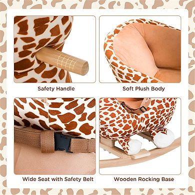 Interactive Brown Baby Rocking Horse with Sound Features