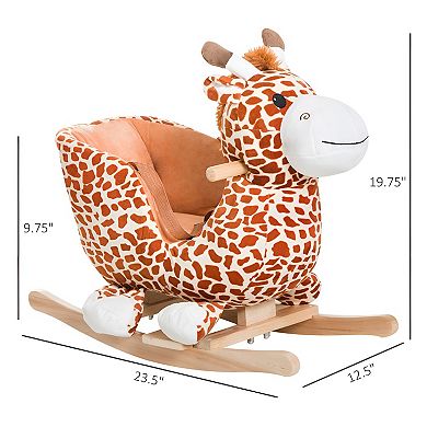 Interactive Brown Baby Rocking Horse with Sound Features