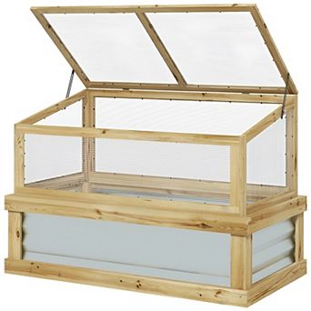 Natural Wood Flower Bed Greenhouse Planter Boxes for Optimal Plant Growth