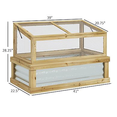 Natural Wood Flower Bed Greenhouse Planter Boxes for Optimal Plant Growth