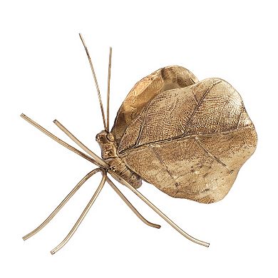 Whimsical Resin Butterfly Decorations - Set of 2, Heights 4" and 4.5"