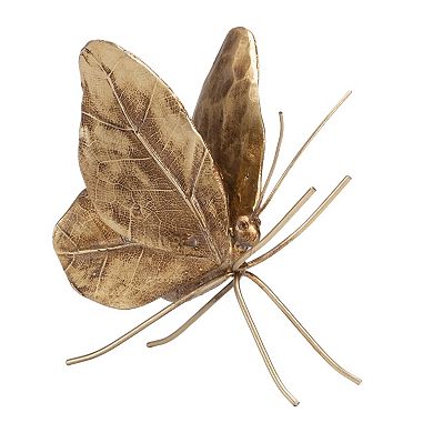 Whimsical Resin Butterfly Decorations - Set of 2, Heights 4" and 4.5"