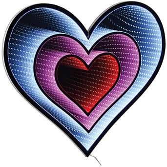 Acrylic Triple Hanging Heart Infinity Light