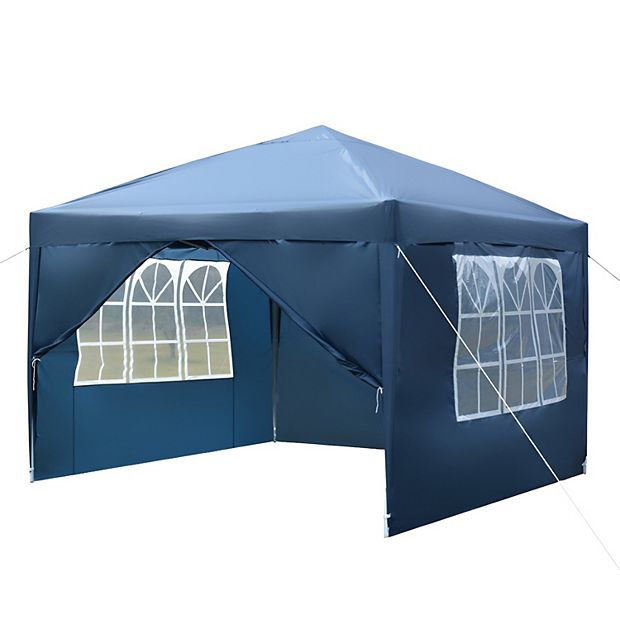 3 hotsell x 3m Two Doors & Two Windows Practical Waterproof Right-Angle Folding Tent Blue