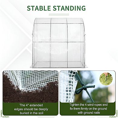 Stable Greenhouse with Water-Resistant Steel Frame and Polyethylene Cover