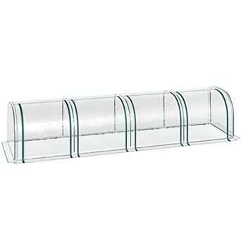 Ample Space Mini Greenhouse with Four Roll-Up Zippered Door