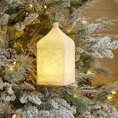 Winter Decor: Tree Pendant Lantern - 10" Tall