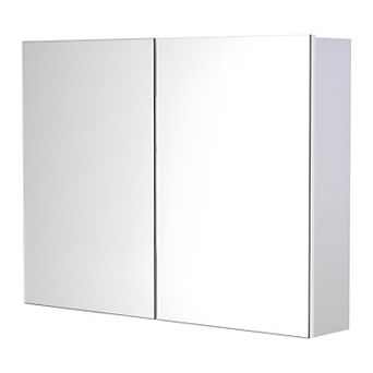 Wall Mounted Bathroom Mirror and Storage Cabinet-White