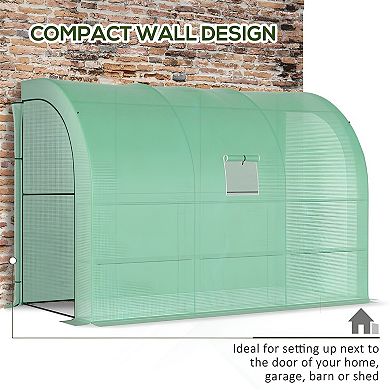 Spacious Walk-In Greenhouse with Heavy-Duty Frame and Clear PVC Cover