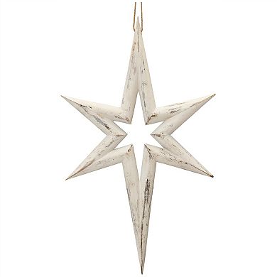 Versatile Set of 6 Ornaments for Holiday Decor Eucalyptus Wood North Star Ornaments