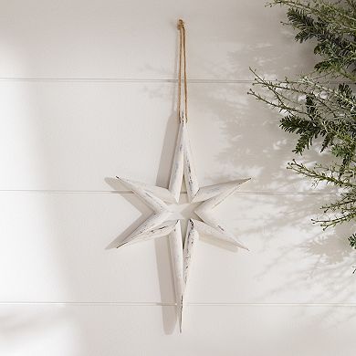 Versatile Set of 6 Ornaments for Holiday Decor Eucalyptus Wood North Star Ornaments