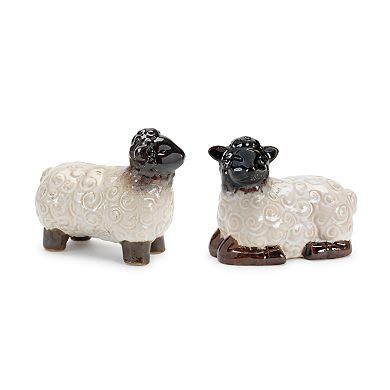 Set of 6 Resin Sheep Figurines: Includes 3 pieces at 3" high and 25" high
