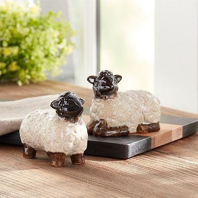 Set of 6 Resin Sheep Figurines: Includes 3 pieces at 3" high and 25" high