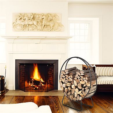 Arrow Style Single Layer Fireplace Firewood Stand
