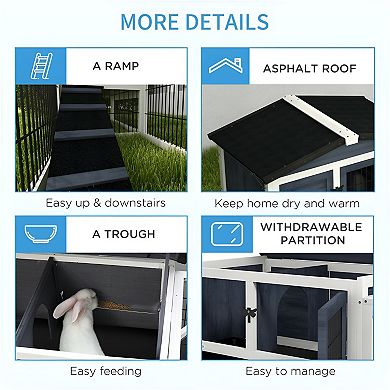 Small Animal Enclosure with Living, Playing Areas Easy Observation, Multiple Access Points