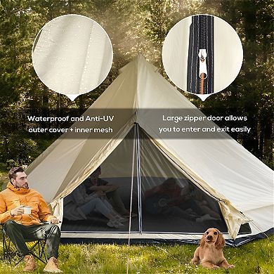 Stylish Modern Polyster fabric Camping Tent, Beige