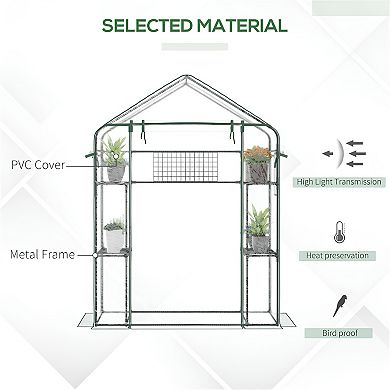 Modern Two Three Tiered Shelves Walk-in Mini Greenhouse
