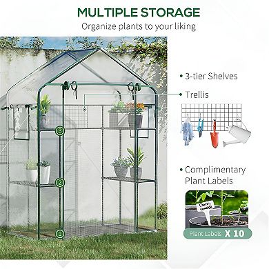 Modern Two Three Tiered Shelves Walk-in Mini Greenhouse