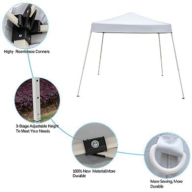 2.5 x 2.5m Portable Home Use Waterproof Folding Tent White