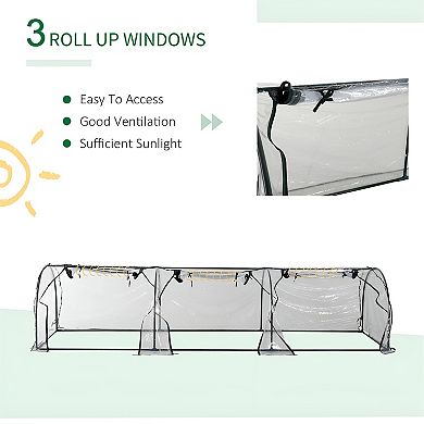 Tunnel Greenhouse with Steel Frame and Lightweight PVC Cover