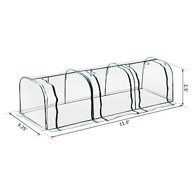Tunnel Greenhouse with Steel Frame and Lightweight PVC Cover