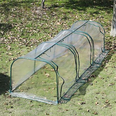 Tunnel Greenhouse with Steel Frame and Lightweight PVC Cover
