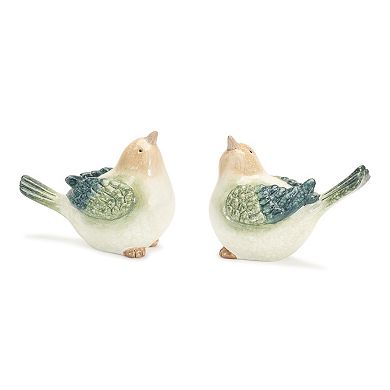Spring Bird Figurines Set of 4 - Terra Cotta