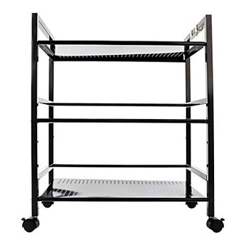 Widen 3 tier Multi-Functional Storage Cart - Sleek Black Design for Kitchen Organization