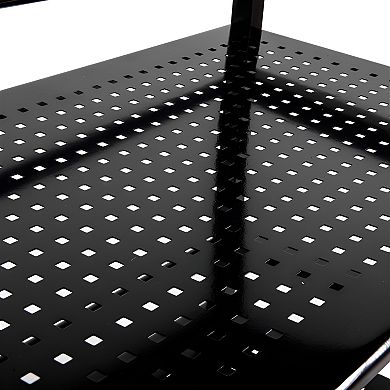 Widen 3 Tiers Multi-Functional Storage Cart - Sleek Black Design for Kitchen Organization