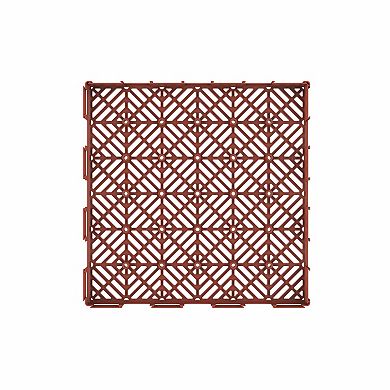 Pure Garden Set of 6 Patio and Deck Tiles