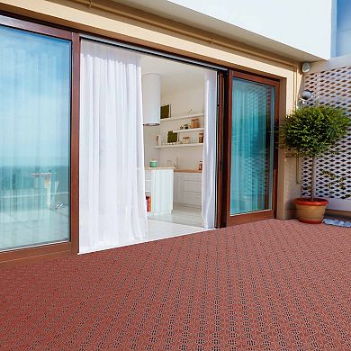 Pure Garden Set of 6 Patio and Deck Tiles