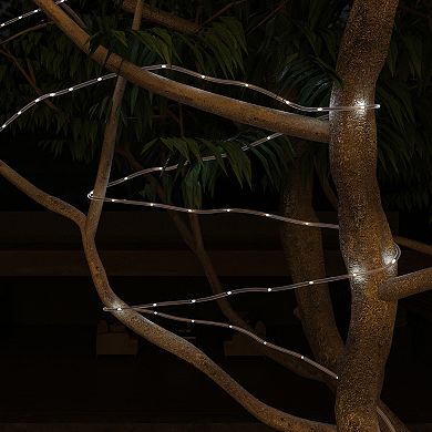 Pure Garden Outdoor Solar Rope Lights - Cable String 100 LED Lights with 8 Modes