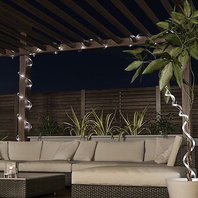 Pure Garden Outdoor Solar Rope Lights - Cable String 100 LED Lights with 8 Modes