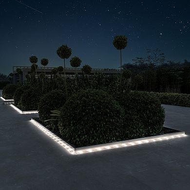Pure Garden Outdoor Solar Rope Lights - Cable String 100 LED Lights with 8 Modes