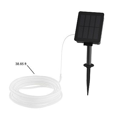 Pure Garden Outdoor Solar Rope Lights - Cable String 100 LED Lights with 8 Modes