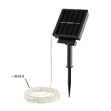 Pure Garden Solar Fairy Lights 2-Pack Outdoor String Lights with 8 Lighting Modes