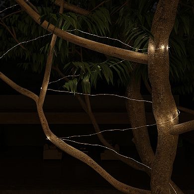 Pure Garden Solar Fairy Lights 2-Pack Outdoor String Lights with 8 Lighting Modes