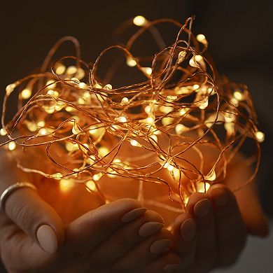 Pure Garden Solar Fairy Lights 2-Pack Outdoor String Lights with 8 Lighting Modes