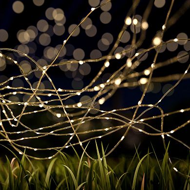 Pure Garden Solar Fairy Lights 2-Pack Outdoor String Lights with 8 Lighting Modes