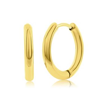 Metallo 11.5mm Polished Hoop Earrings