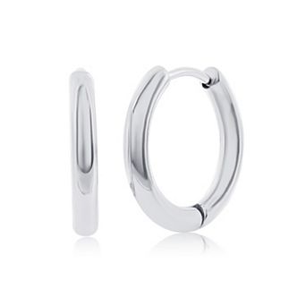 Metallo 11.5mm Polished Hoop Earrings
