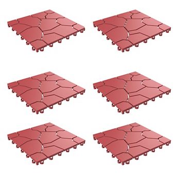 Pure Garden 6-Pack Interlocking Deck Tiles