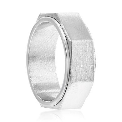 Metallo Geometric Spinner Ring